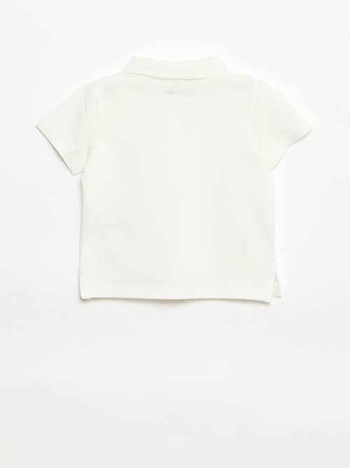 Short-Sleeved Piqué Cotton Polo Shirt - Kiabi