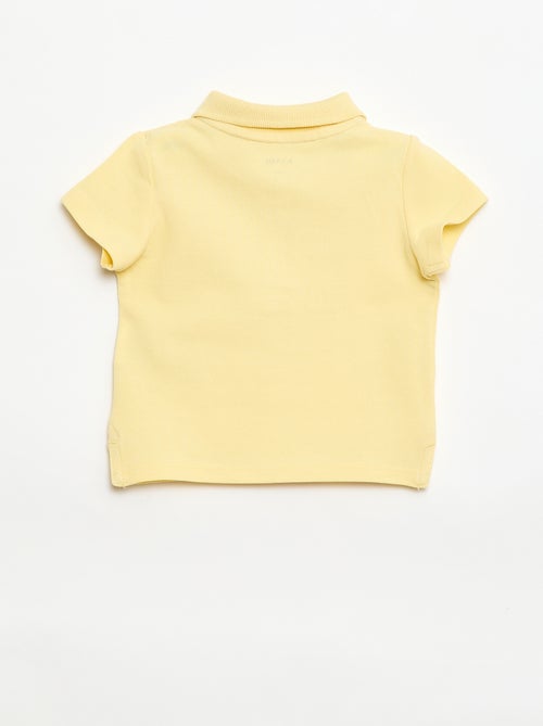 Short-Sleeved Piqué Cotton Polo Shirt - Kiabi