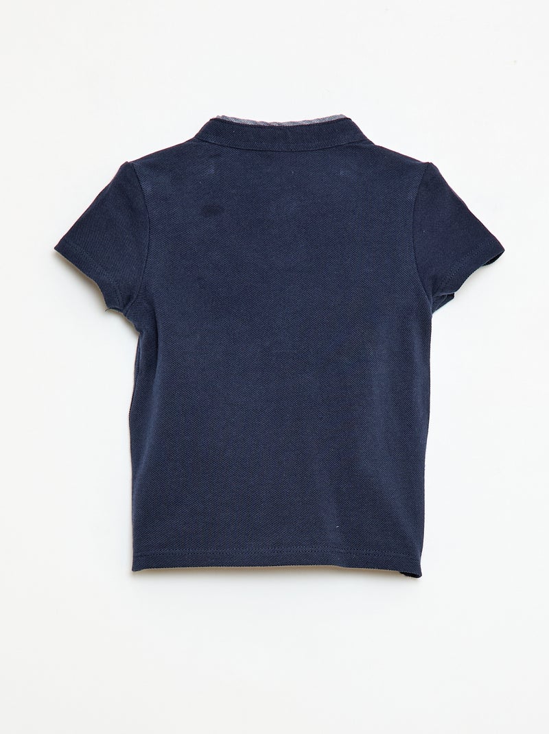 Short-sleeved polo shirt Blue - Kiabi
