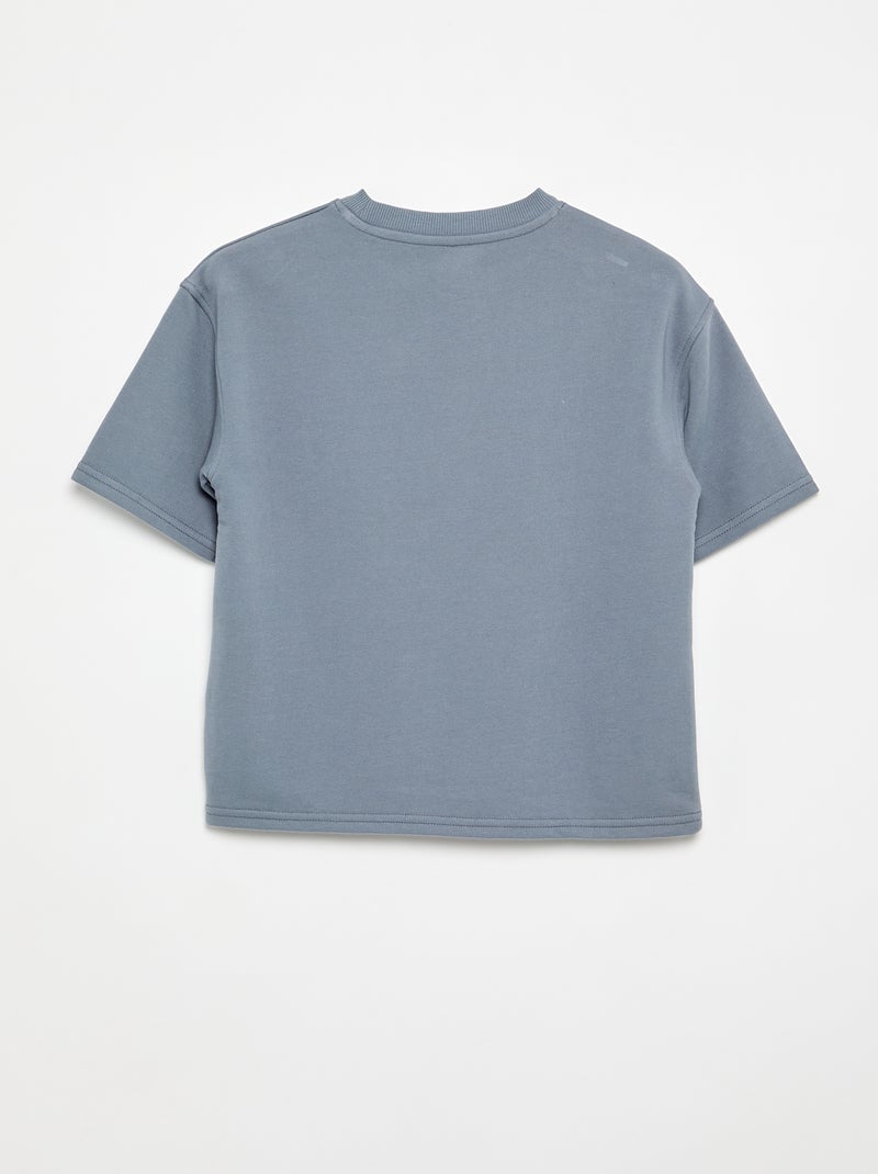 Short-sleeved printed T-shirt Blue - Kiabi
