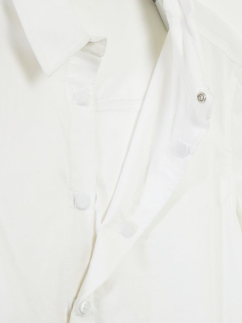 Short-sleeved shirt - easy-dressing collection WHITE - Kiabi