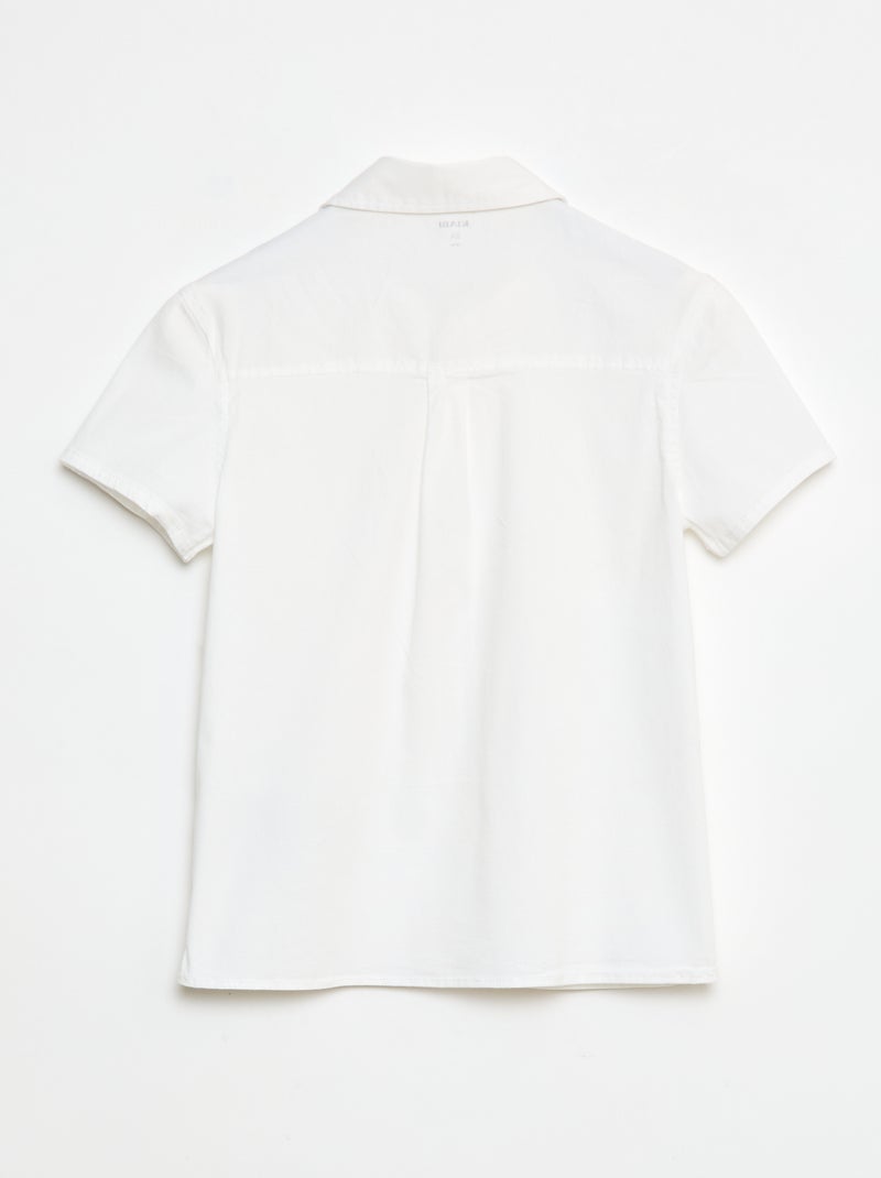 Short-sleeved shirt - easy-dressing collection WHITE - Kiabi