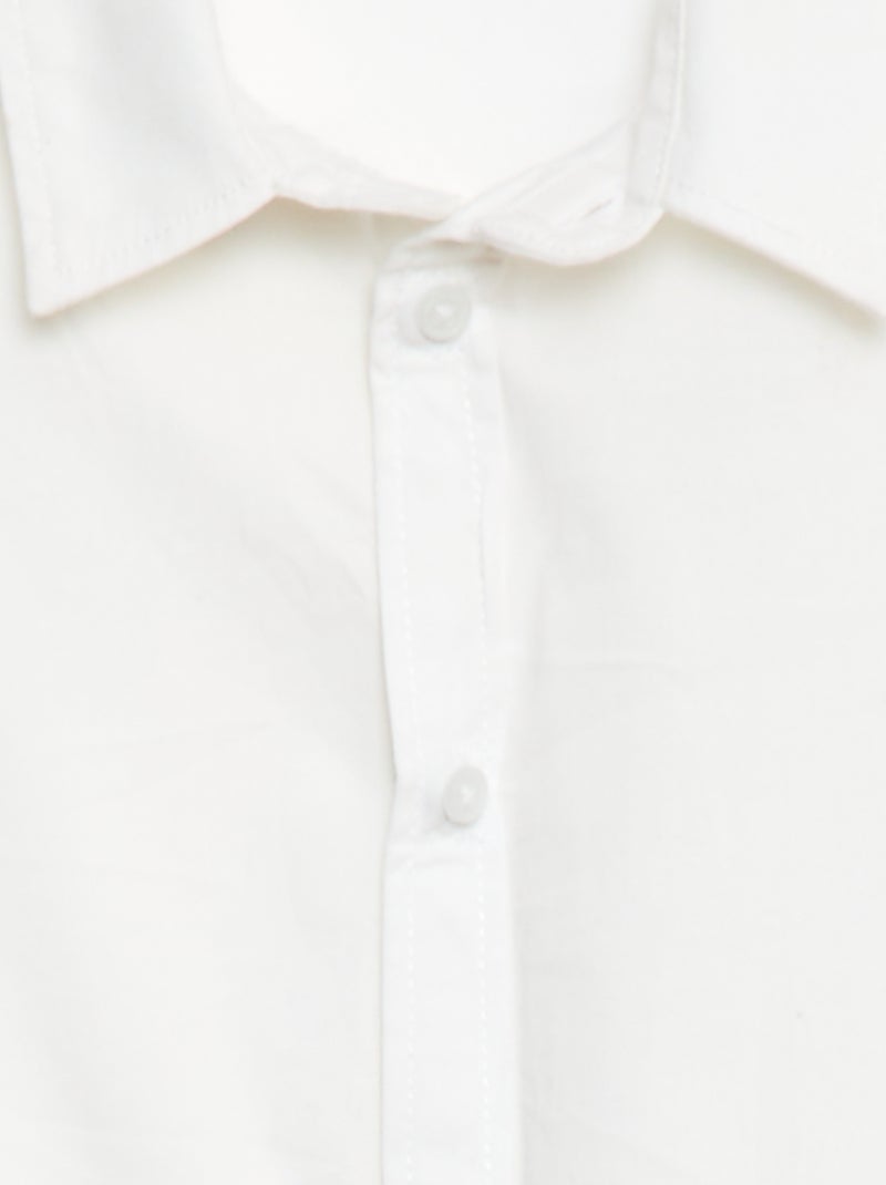 Short-sleeved shirt - easy-dressing collection WHITE - Kiabi