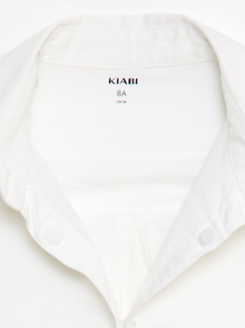 Short-sleeved shirt - easy-dressing collection WHITE - Kiabi