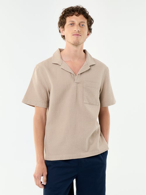Short-sleeved shirt in fancy knit - Kiabi Short-sleeved shirt in fancy knit - Kiabi