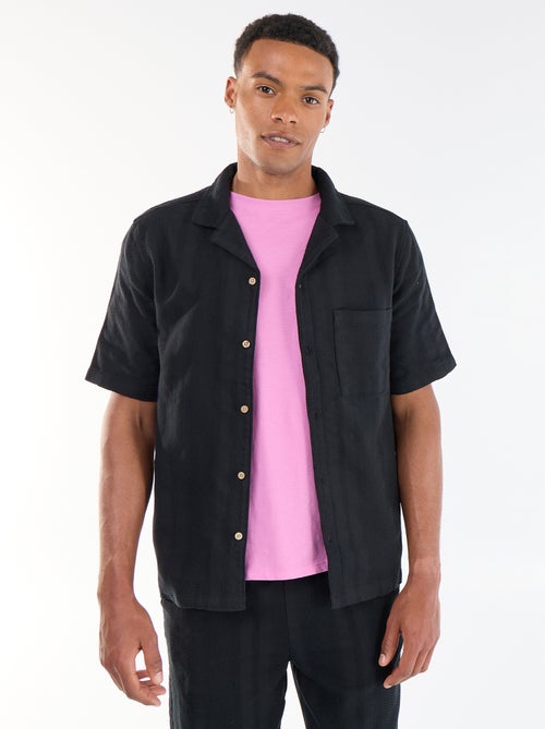 Short-sleeved shirt in novelty fabric - Kiabi