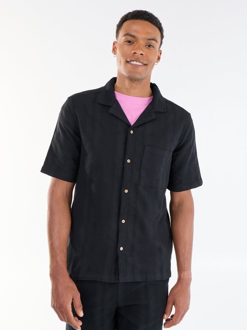 Short-sleeved shirt in novelty fabric - Kiabi