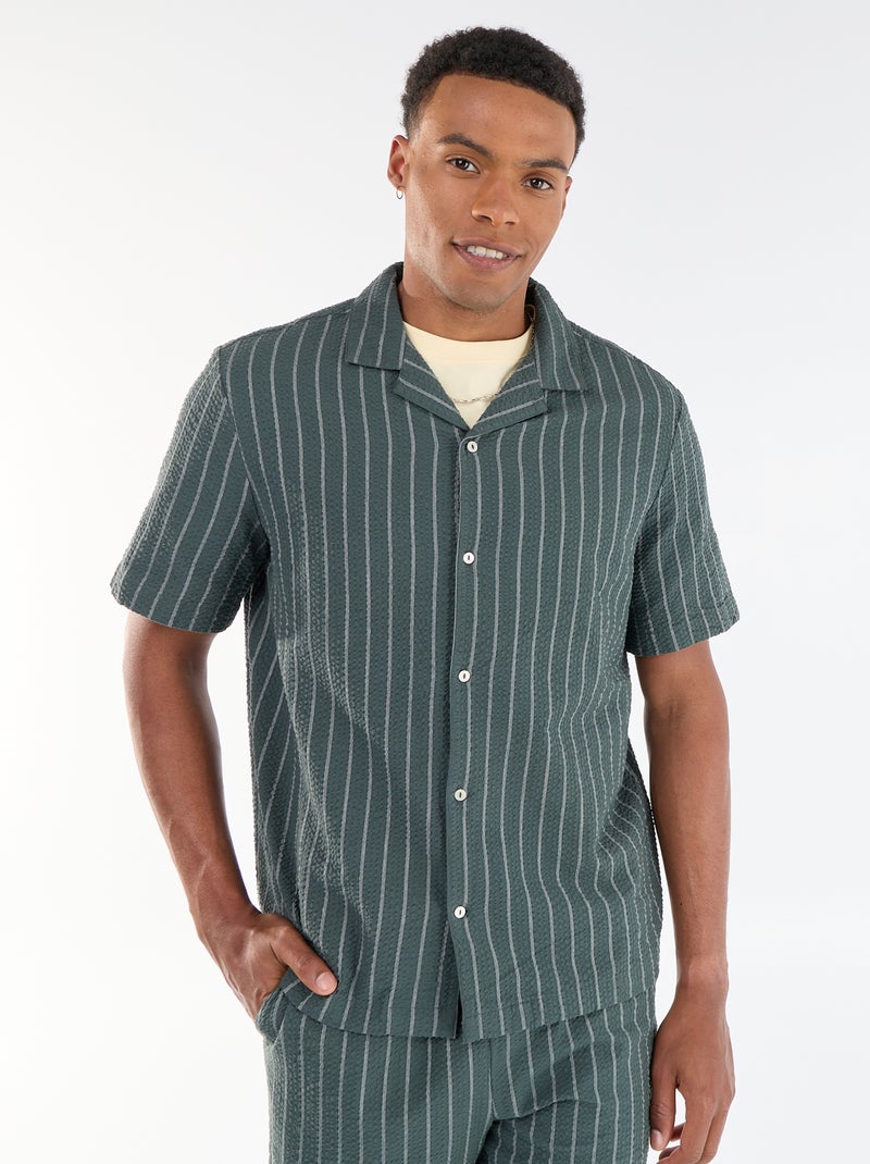 Short-sleeved shirt Khaki - Kiabi
