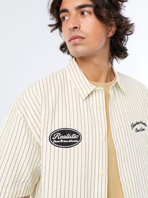 Short-sleeved shirt with embroidery - Kiabi