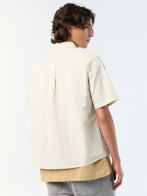 Short-sleeved shirt with embroidery - Kiabi