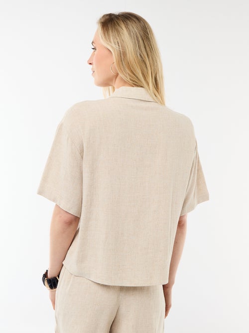Short-Sleeved Solid Shirt - Kiabi