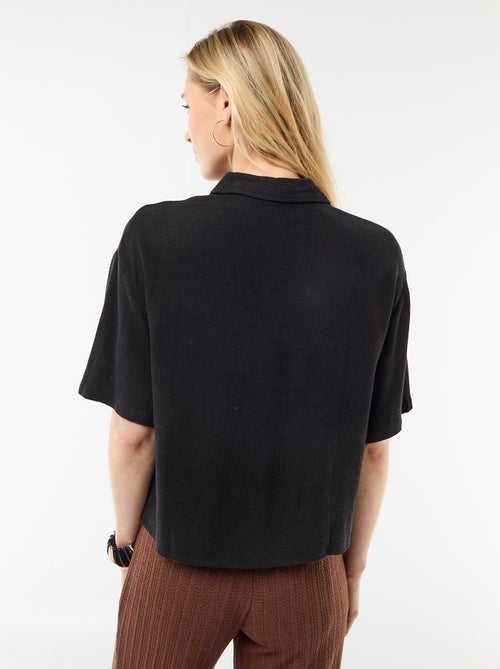 Short-Sleeved Solid Shirt - Kiabi