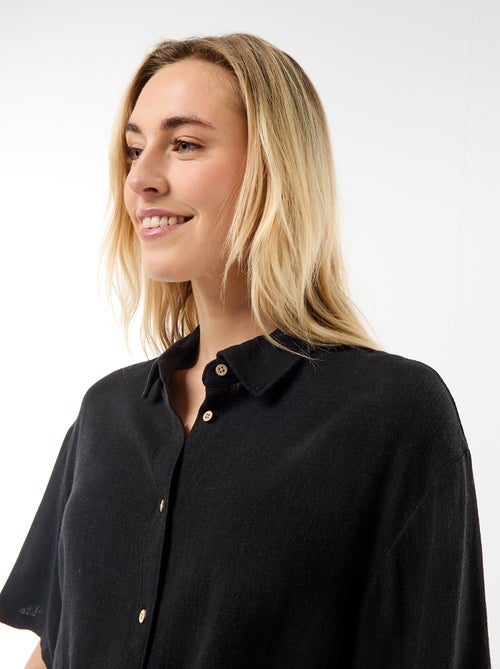 Short-Sleeved Solid Shirt - Kiabi