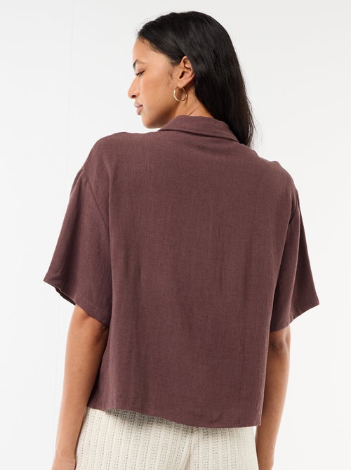 Short-Sleeved Solid Shirt - Kiabi