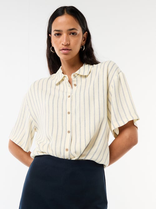 Short-Sleeved Solid Shirt - Kiabi