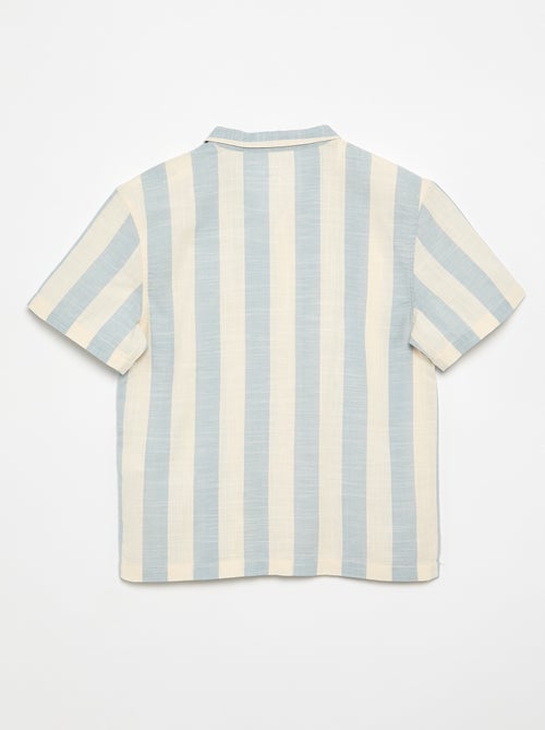 Short-Sleeved Striped Shirt - Kiabi Short-Sleeved Striped Shirt - Kiabi