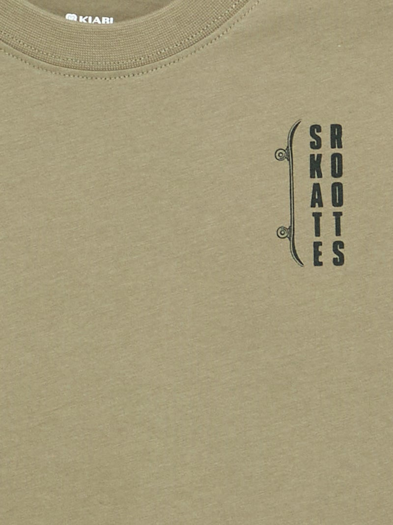 Short-sleeved T-shirt Khaki - Kiabi