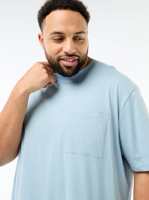 Short-Sleeved T-Shirt with Chest Pocket - Kiabi