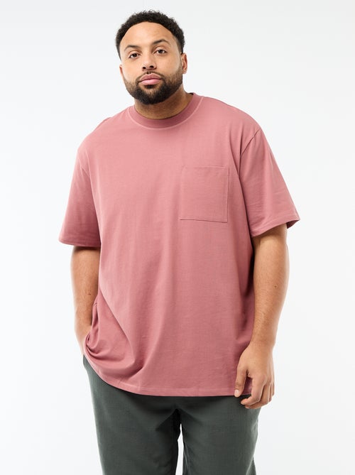Short-Sleeved T-Shirt with Chest Pocket - Kiabi