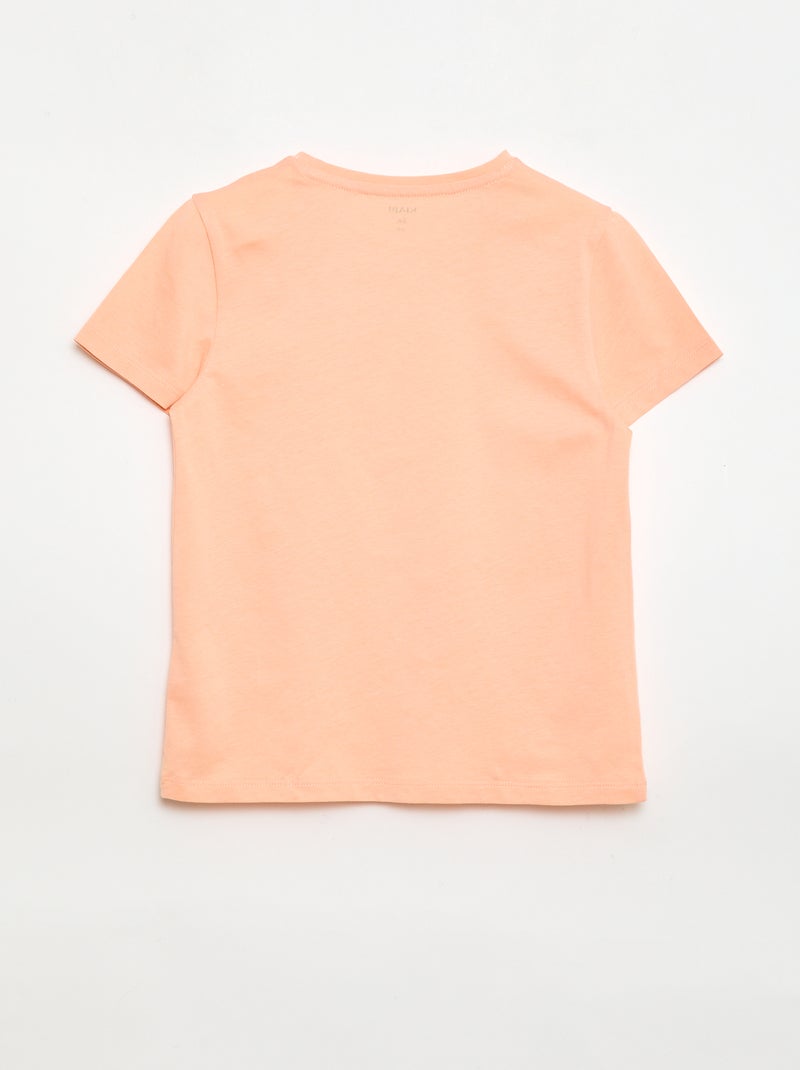 Short-sleeved T-shirt with design Orange - Kiabi