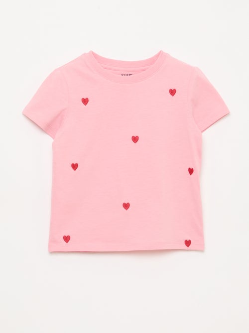 Short-Sleeved T-Shirt with Embroidery - Kiabi