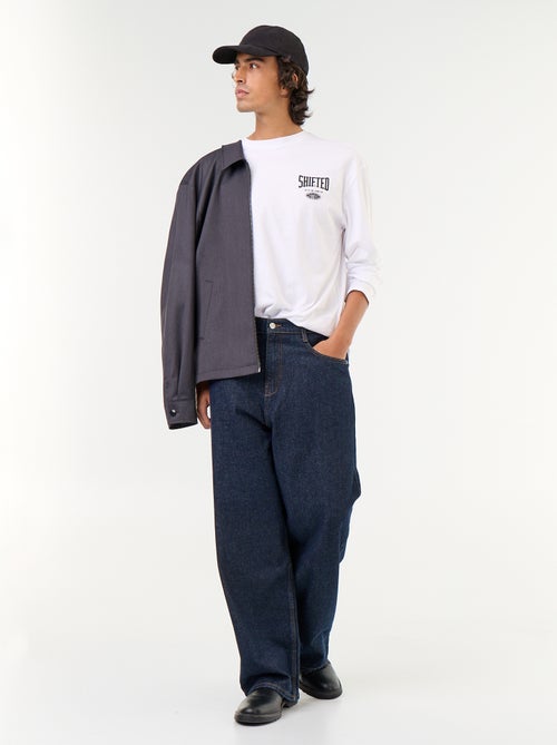 Short-sleeved T-shirt with Front and Back Print - Kiabi