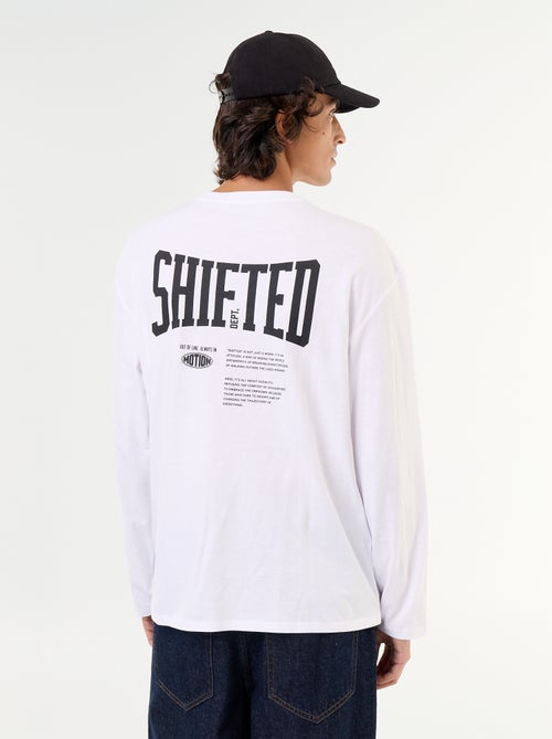 Short-sleeved T-shirt with Front and Back Print - Kiabi