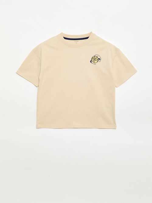Short-Sleeved T-Shirt with Front Print - Kiabi