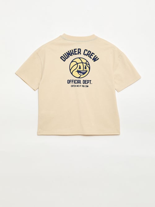 Short-Sleeved T-Shirt with Front Print - Kiabi