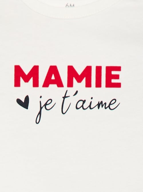 Short-sleeved T-shirt with 'Mami' print - Kiabi