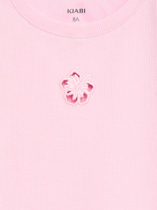Short-sleeved T-shirt with Openwork Design - Kiabi