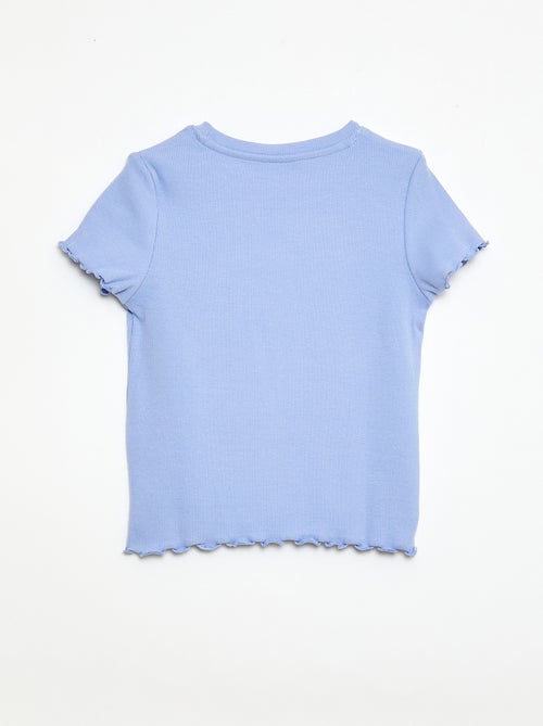 Short-sleeved T-shirt with Openwork Detail - Kiabi