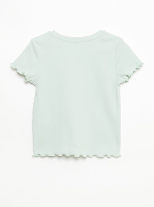 Short-Sleeved T-Shirt with Openwork Detail - Kiabi