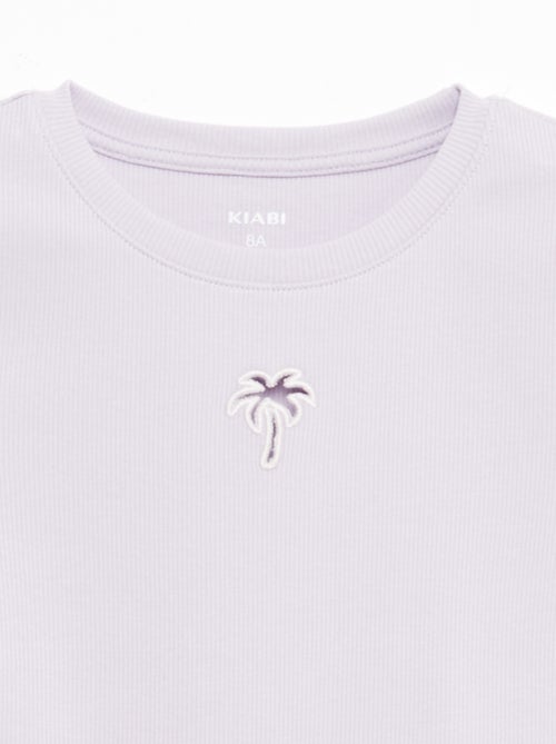 Short-Sleeved T-Shirt with Openwork Detail - Kiabi