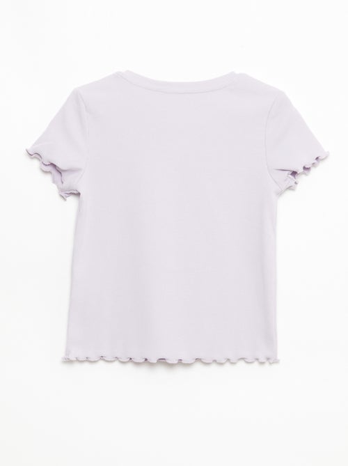 Short-Sleeved T-Shirt with Openwork Detail - Kiabi