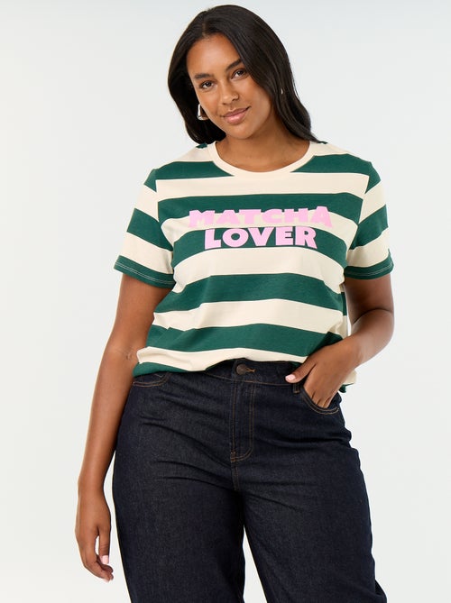 Short-sleeved T-shirt with print - Kiabi Short-sleeved T-shirt with print - Kiabi