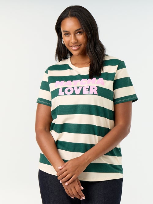 Short-sleeved T-shirt with print - Kiabi Short-sleeved T-shirt with print - Kiabi