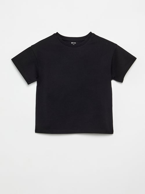 Short-sleeved Tough Cotton T-shirt - Kiabi Short-sleeved Tough Cotton T-shirt - Kiabi