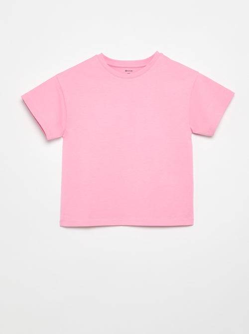 Short-sleeved Tough Cotton T-shirt - Kiabi Short-sleeved Tough Cotton T-shirt - Kiabi