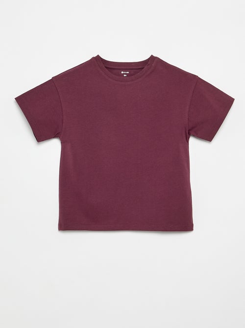 Short-sleeved Tough Cotton T-shirt - Kiabi Short-sleeved Tough Cotton T-shirt - Kiabi