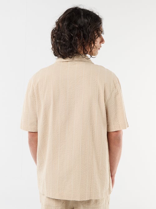 Short-Sleeved Waffle Knit Shirt - Kiabi