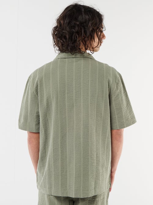 Short-Sleeved Waffle Knit Shirt - Kiabi