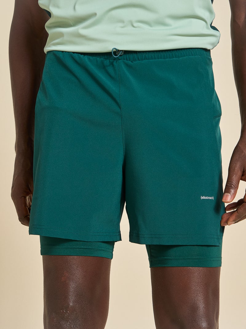 Short sportivi 2 in 1 - (ekstract) Verde - Kiabi