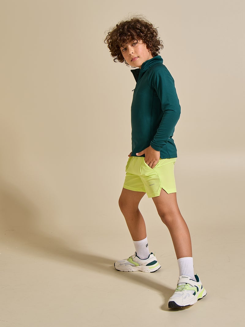 Short sportivo con tasca posteriore con zip - (ekstract) Giallo - Kiabi