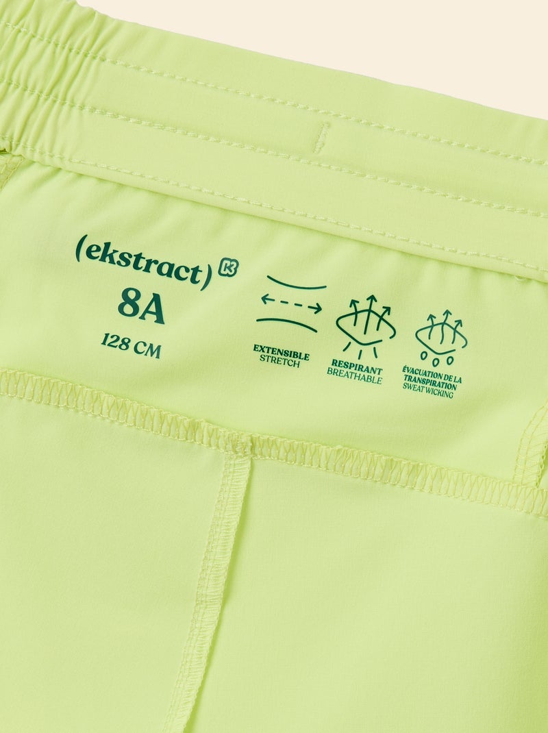 Short sportivo con tasca posteriore con zip - (ekstract) Giallo - Kiabi