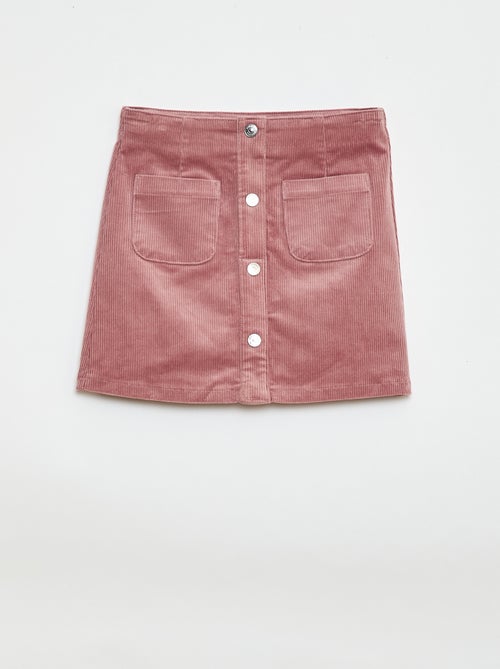 Short, straight-cut velvet skirt - Kiabi