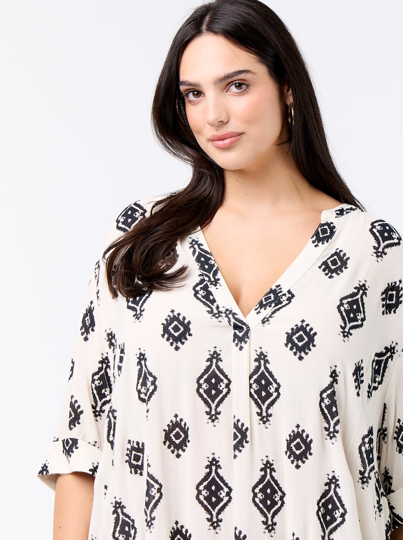 Short t-shirt dress Beige - Kiabi