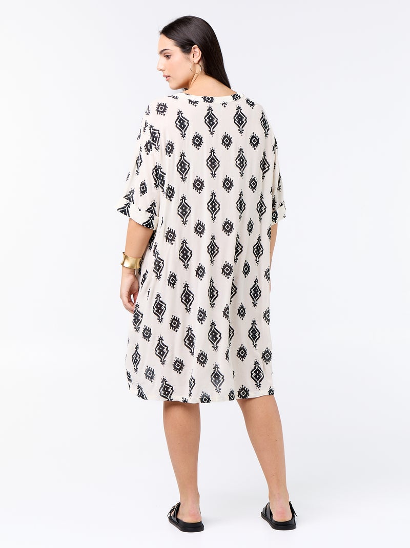 Short t-shirt dress Beige - Kiabi