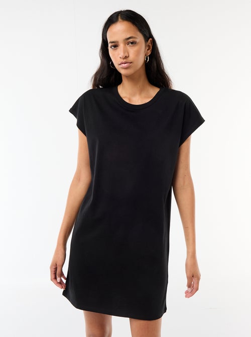 Short T-shirt Dress with Short Sleeves - Kiabi