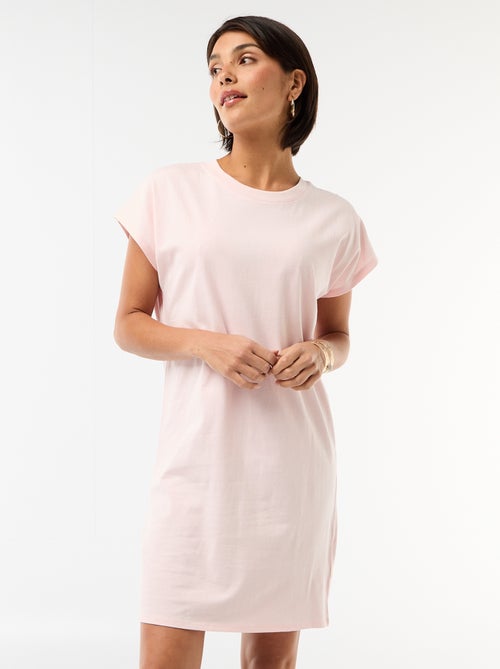 Short T-shirt Dress with Short Sleeves - Kiabi